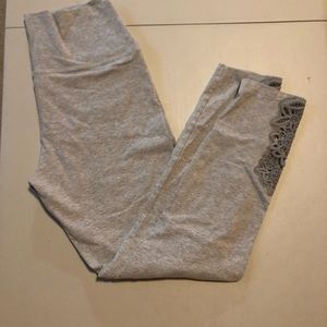 Aerie leggings with lace ankle detail